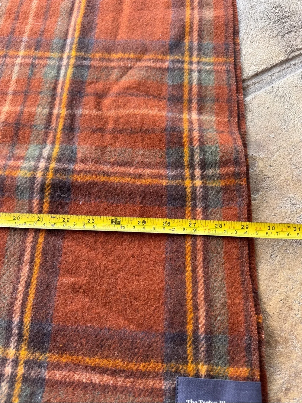 The Tartan Blanket Co. Recycled Wool Plaid Throw Blanket 29x73 Monogram D
